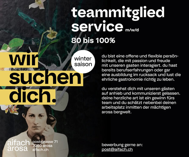 teammitglied gesucht in den aroser bergen