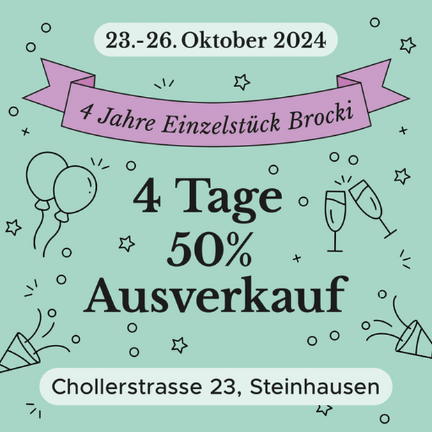 4 Jahre Brocki - 4 Tage Ausverkauf