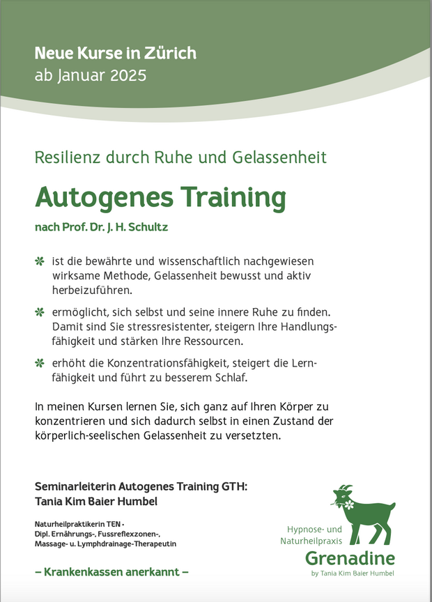 Autogenes Training nähe Central ab Januar 2025