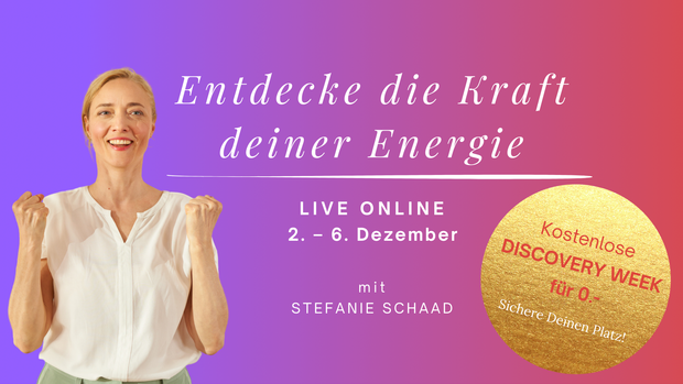 Kostenlose Discovery Week – lerne Energiemedizin für mehr Energie!