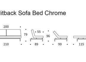 Sofa beige, splittback