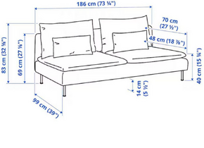 Soderhamn Sofa Hellgrau/Sand - NEU