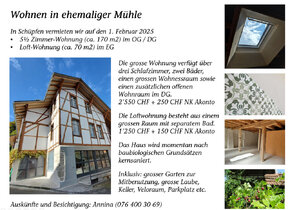 Wohnen in ehemaliger Mühle