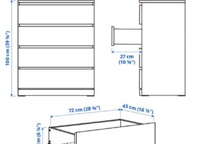 MALM Kommode mit 4 Schubladen schwarzbraun 80x100 cm