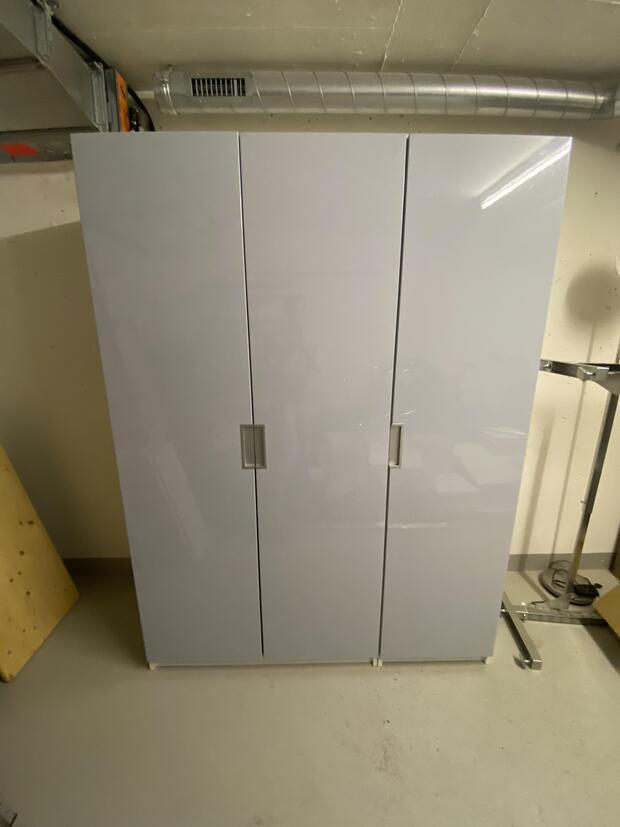 Ikea Pax Schrank 150cm Glanz blaugrau