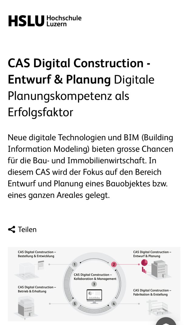 BIM CAS Digital Construction - HSLU - WEITERGABE