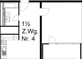 Gemütliche 1.5-Zimmer-Wohnung zur Zwischenmiete nahe...