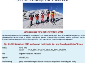 Gesucht: Skilehrer*innen und Snowboardlehrer*innen