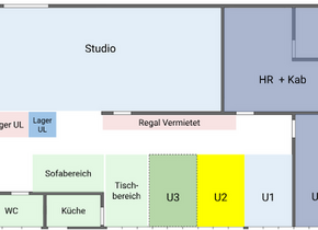 10,6 m2 Bürofläche in Gemeinschaftsräumlichkeiten.