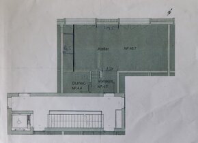 Grosses helles Atelier-Studie zur Alleinnutzung an drei...