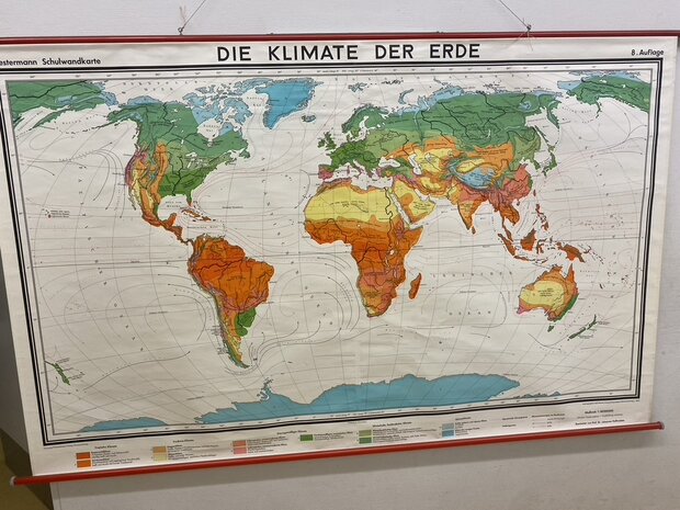 Schulwandkarte "Klimaten der Erde"