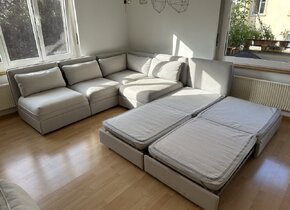 Modular IKEA VALLENTUNA sofa with storage and two sofa-beds