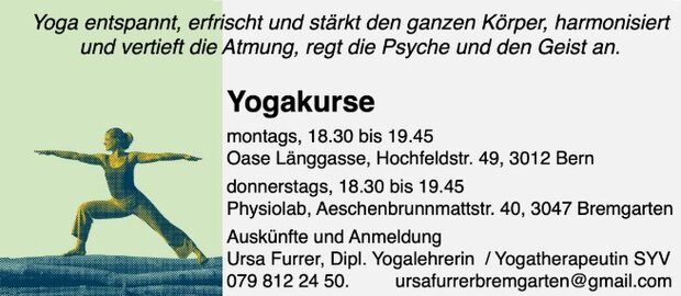 Yogakurse Länggasse
Ursa Furrer