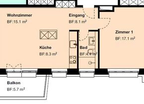 2-Zimmer Wohnung neben dem Rosengarten