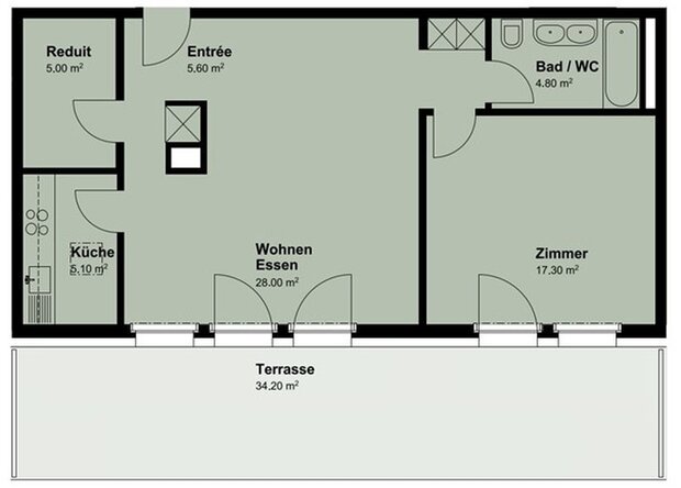 2.5 Zimmer Wohnung befristet, möbliert und zentral zur Untermiete